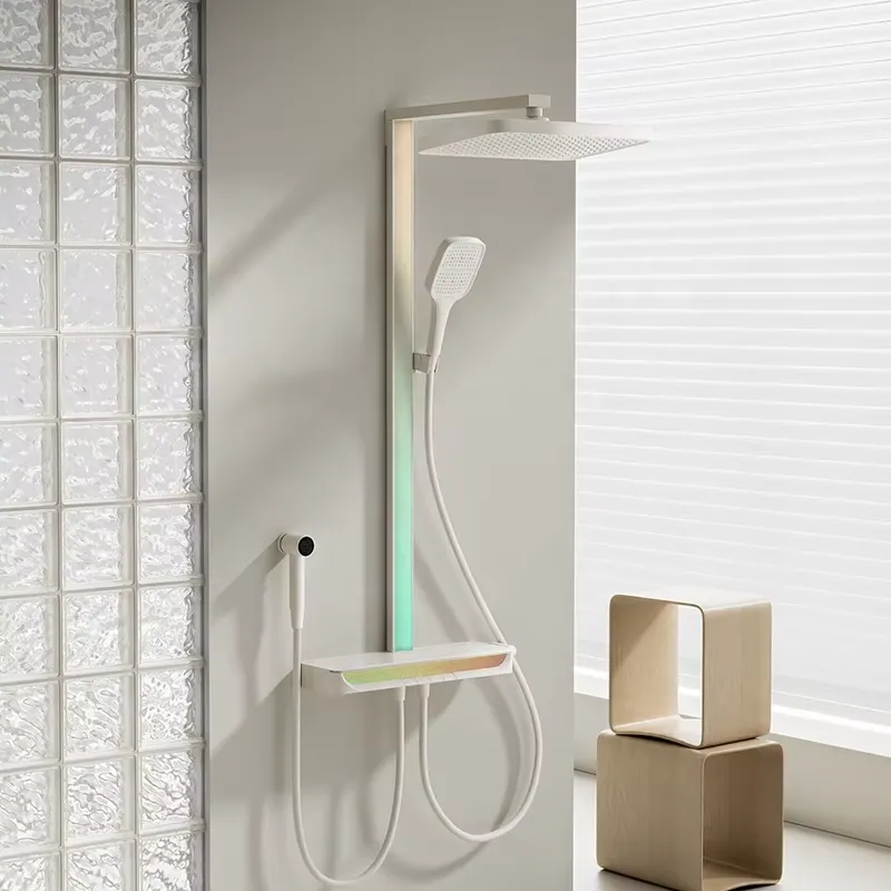 Spa Massager - Brass Digital Waterfall Shower Set Wall